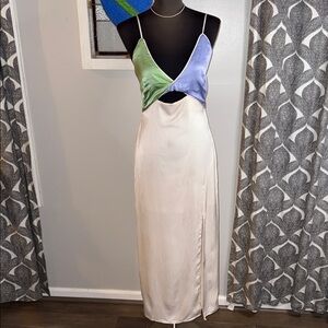 Fore (carried at Bloomingdale’s) Elegant Cut Out Semi Open Back Dress SZ Medium